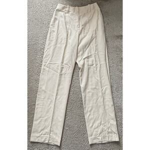 Hermès Paris Cream 100% Silk Wide Leg Cropped Pants Women’s FR 34 US 26